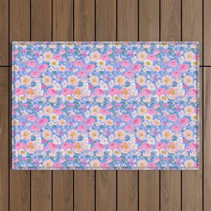 Periwinkle Garden Outdoor Rug Gallery Image 1