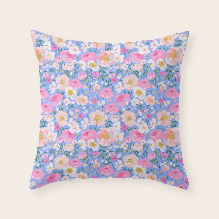 Periwinkle Garden Throw Pillow Gallery Image 6