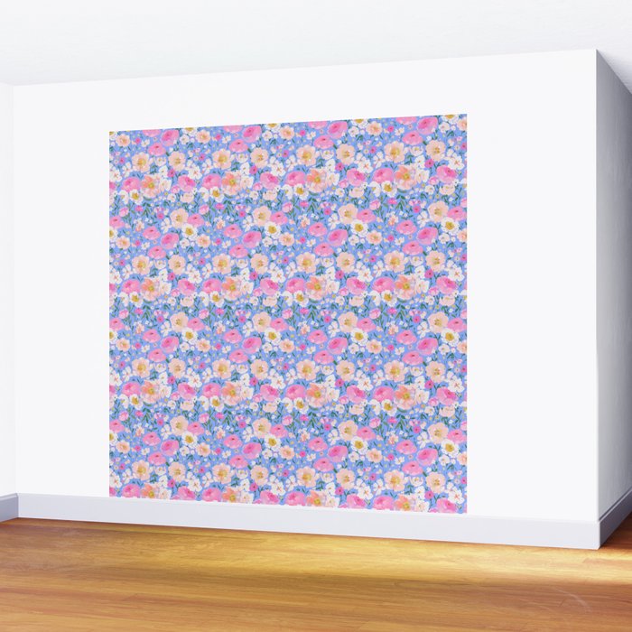 Periwinkle Garden Wall Mural Gallery Image 2