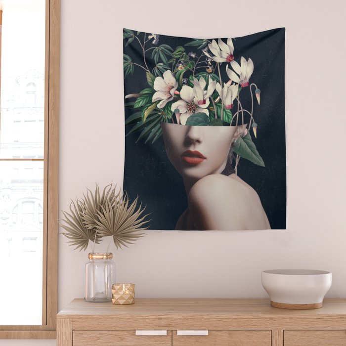 Floral Portrait 35 Wall Tapestry Gallery Image 2
