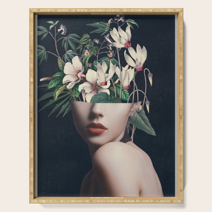 Floral Portrait 35 Serving Tray Gallery Image 1