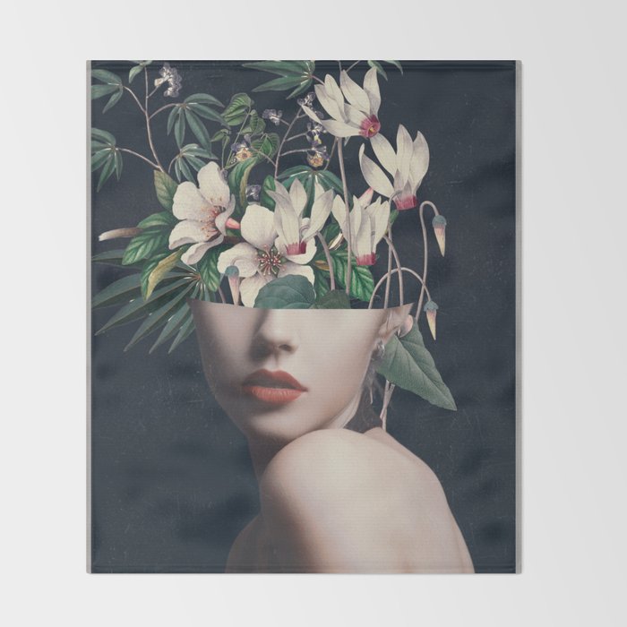 Floral Portrait 35 Throw Blanket Gallery Image 2