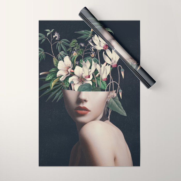 Floral Portrait 35 Wrapping Paper Gallery Image 1