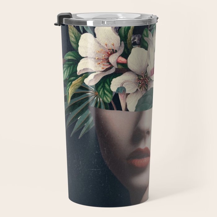 Floral Portrait 35 Travel Mug Gallery Image 3