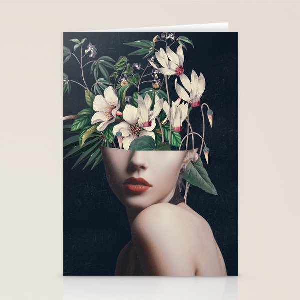 Floral Portrait 35 Stationery Card Gallery Image 1