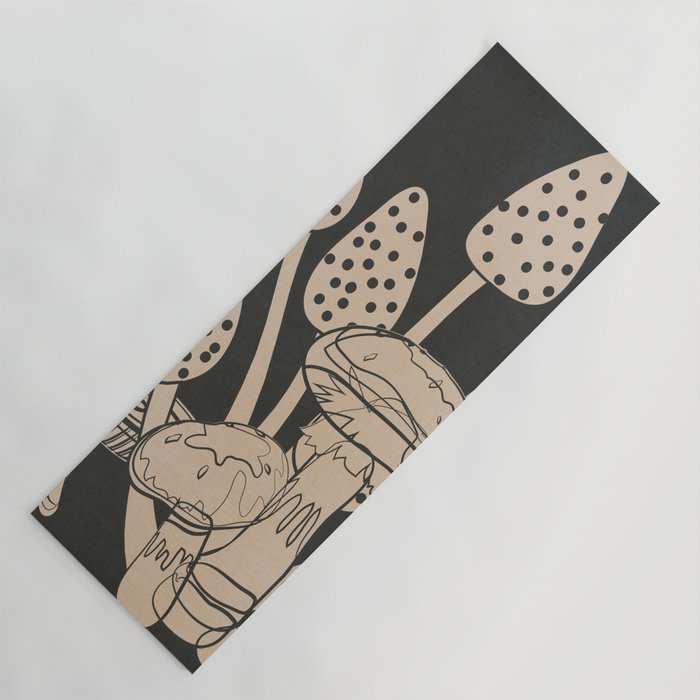 Abstract Mushrooms 1 Yoga Mat Gallery Image 1
