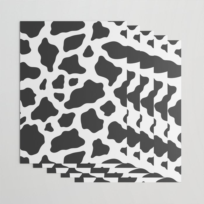 Black and White Cow Print Wrapping Paper Gallery Image 3