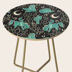 Cowboys and Cacti - black and dark turquoise  Side Table Gallery Image 2
