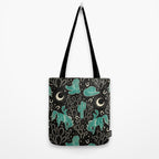 Cowboys and Cacti - black and dark turquoise  Tote Bag Gallery Image 2