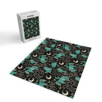 Cowboys and Cacti - black and dark turquoise  Jigsaw Puzzle Gallery Image 2