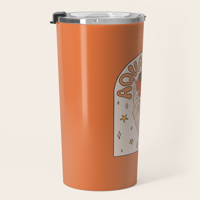 Aquarius Persimmon Travel Mug Gallery Image 3
