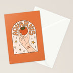 Aquarius Persimmon Stationery Card Gallery Image 2