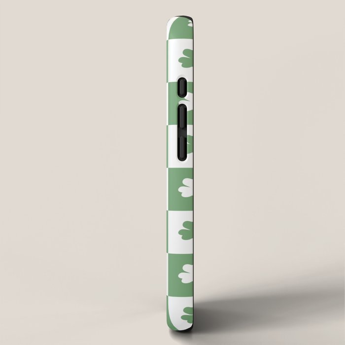Shamrock Checkered Pattern iPhone Case Gallery Image 2