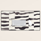 Black & White Abstract Collage #2 Desk Mat Gallery Image 1