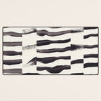 Black & White Abstract Collage #2 Desk Mat Gallery Image 3