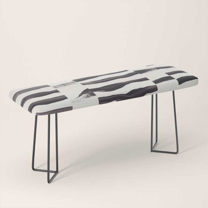 Black & White Abstract Collage #2 Bench Gallery Image 1