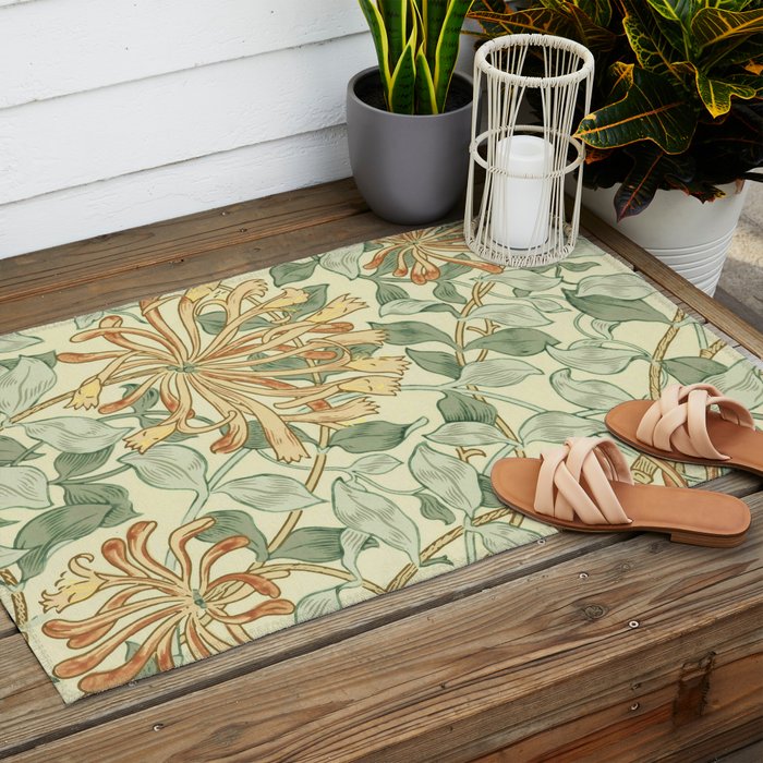 William Morris "Honeysuckle" 3. Outdoor Rug Gallery Image 2