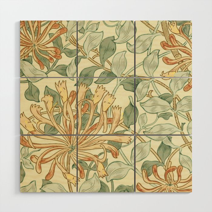 William Morris "Honeysuckle" 3. Wood Wall Art Gallery Image 1