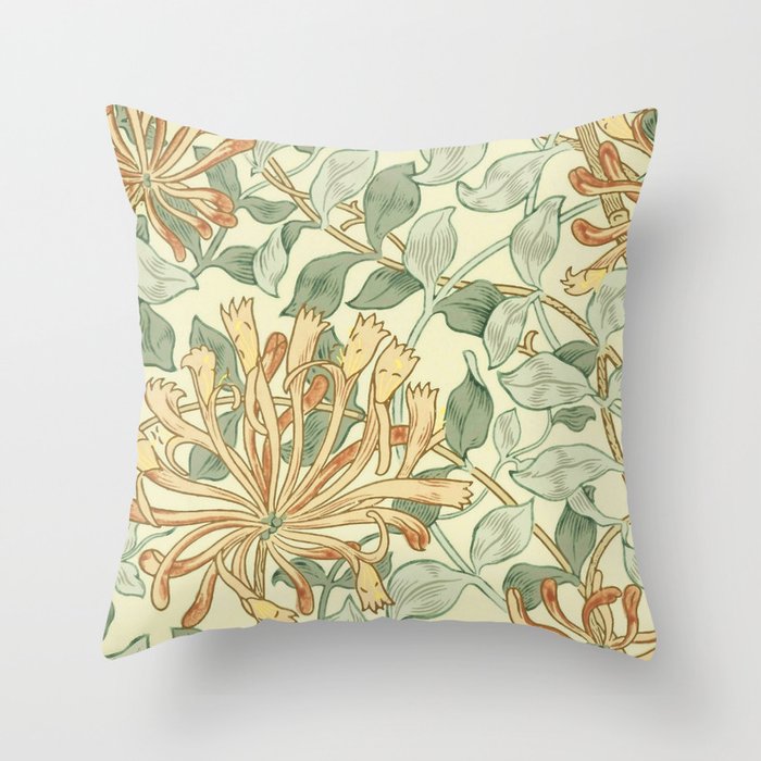 William Morris "Honeysuckle" 3. Throw Pillow Gallery Image 6