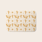 Cowboy Boots Boho Yellow Pattern Western Bath Mat Gallery Image 1