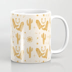 Cowboy Boots Boho Yellow Pattern Western Coffee Mug Gallery Image 1