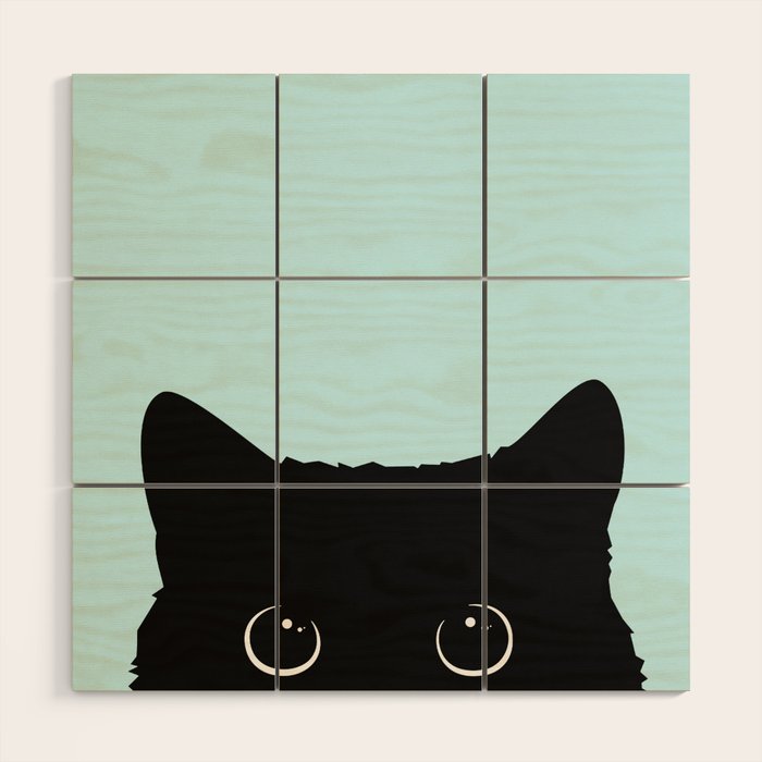 Black cat I Wood Wall Art Gallery Image 1