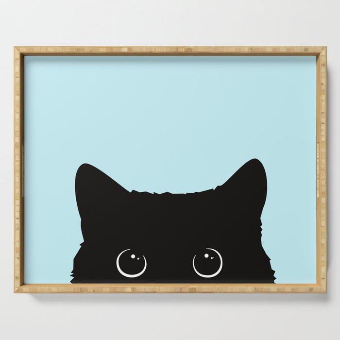 Black cat I Serving Tray Gallery Image 1