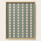 Green Stripes And Flowers Serving Tray Gallery Image 1
