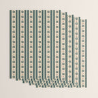 Green Stripes And Flowers Wrapping Paper Gallery Image 3