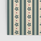 Green Stripes And Flowers Poster Gallery Image 3