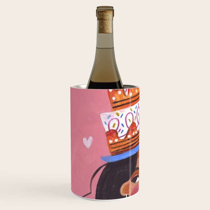 Woman with cake Wine Chiller Gallery Image 2