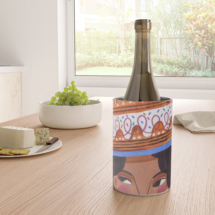 Woman with cake Wine Chiller Gallery Image 4