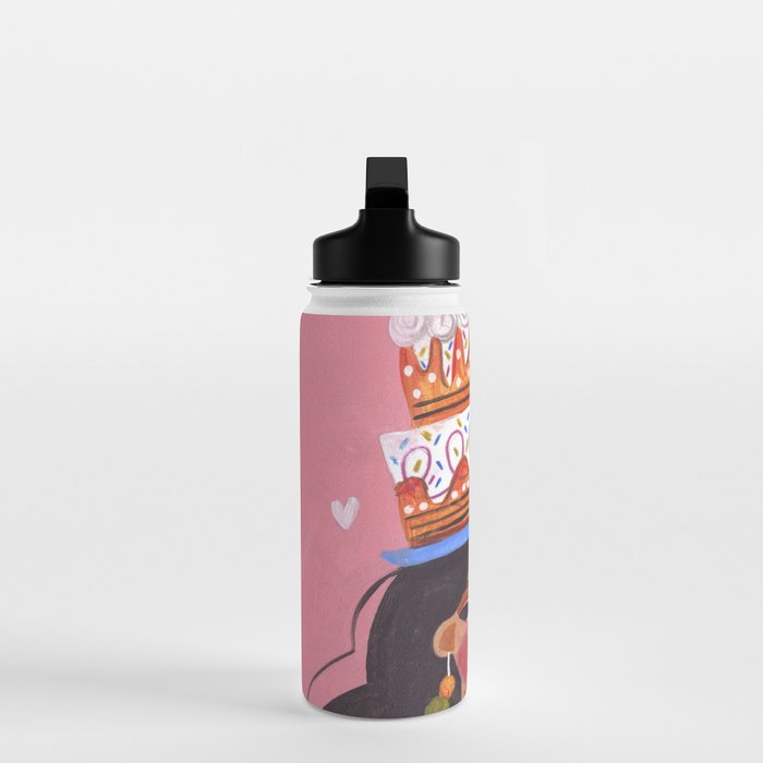Woman with cake Water Bottle Gallery Image 3