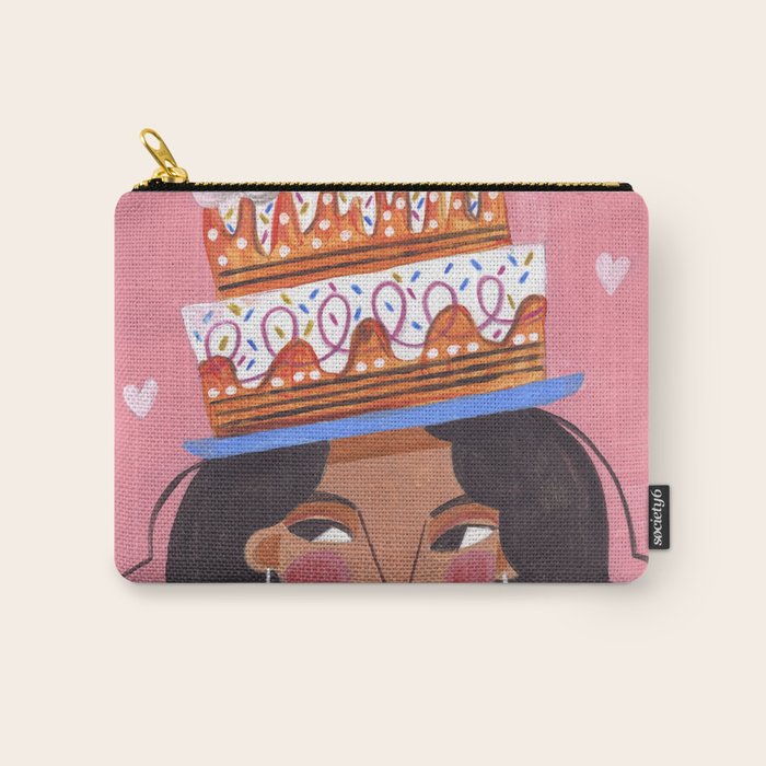 Woman with cake Carry All Pouch Gallery Image 1