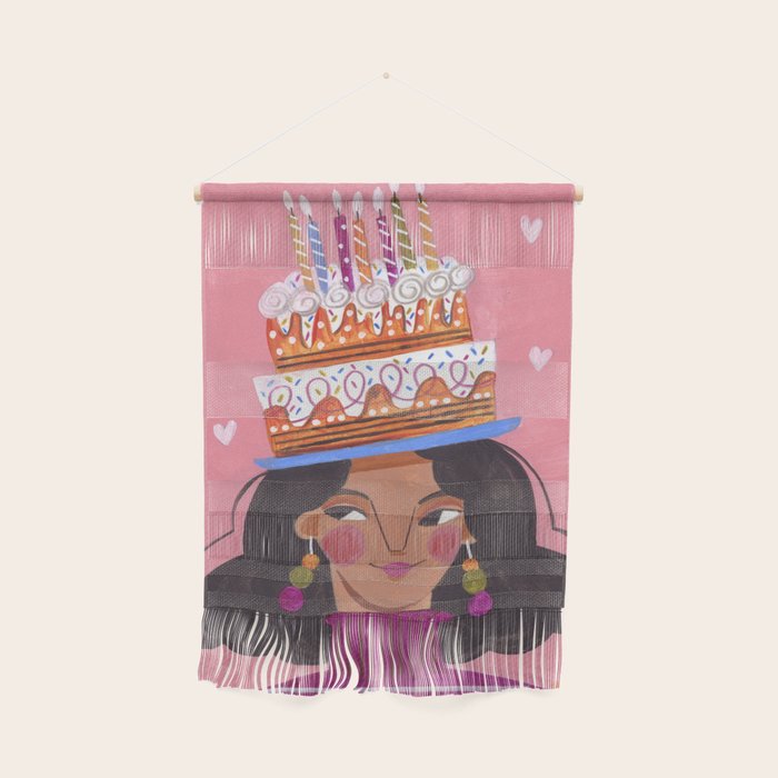 Woman with cake Wall Hanging Gallery Image 1