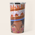 Woman with cake Travel Mug Gallery Image 1