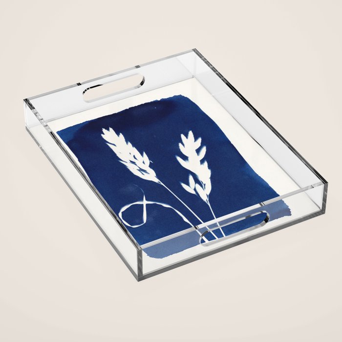 Cyan Herbarium #2 Acrylic Tray Gallery Image 1