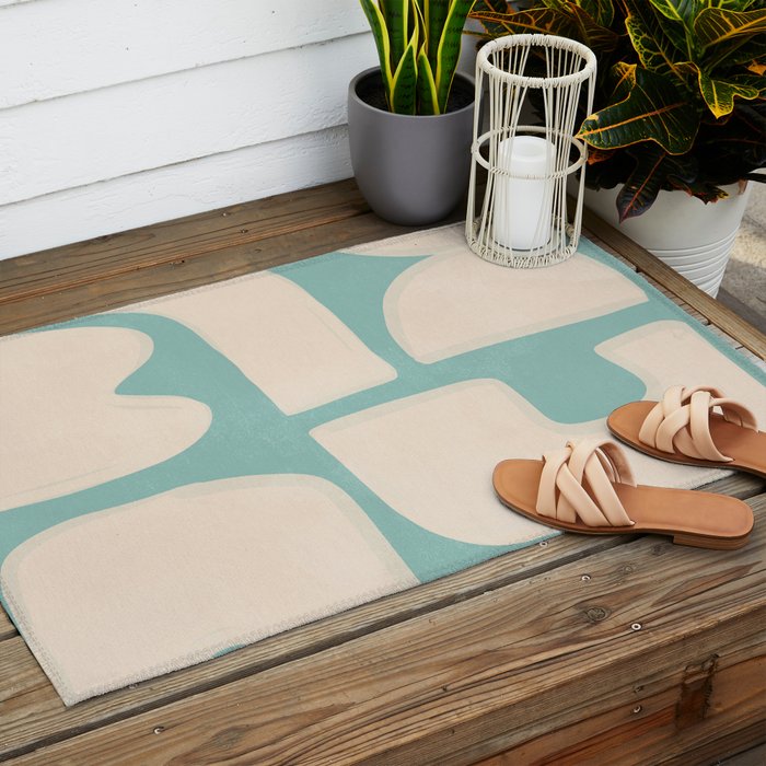 Minimal Abstract Composition 14 Outdoor Rug Gallery Image 2