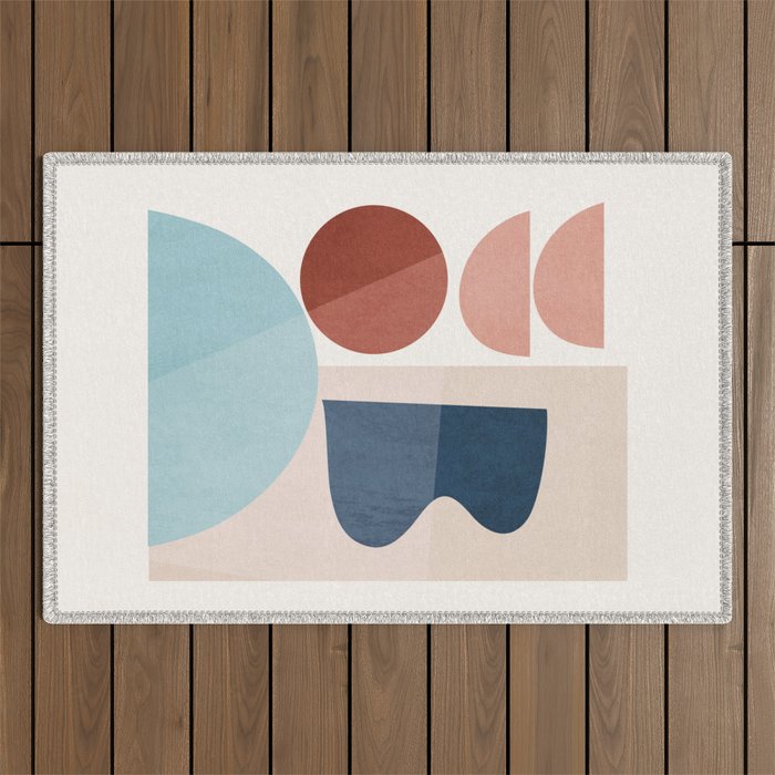 Minimal Abstract Shapes 26 Outdoor Rug Gallery Image 1