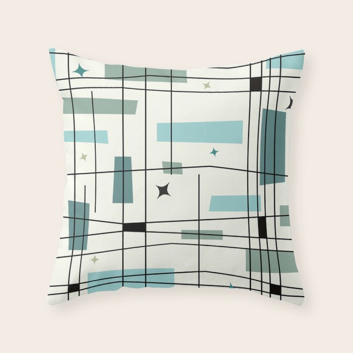 Mid Century Art Bauhaus Style Throw Pillow Gallery Image 6