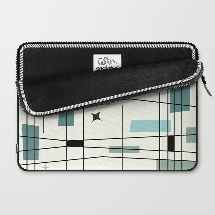 Mid Century Art Bauhaus Style Laptop Sleeve Gallery Image 2