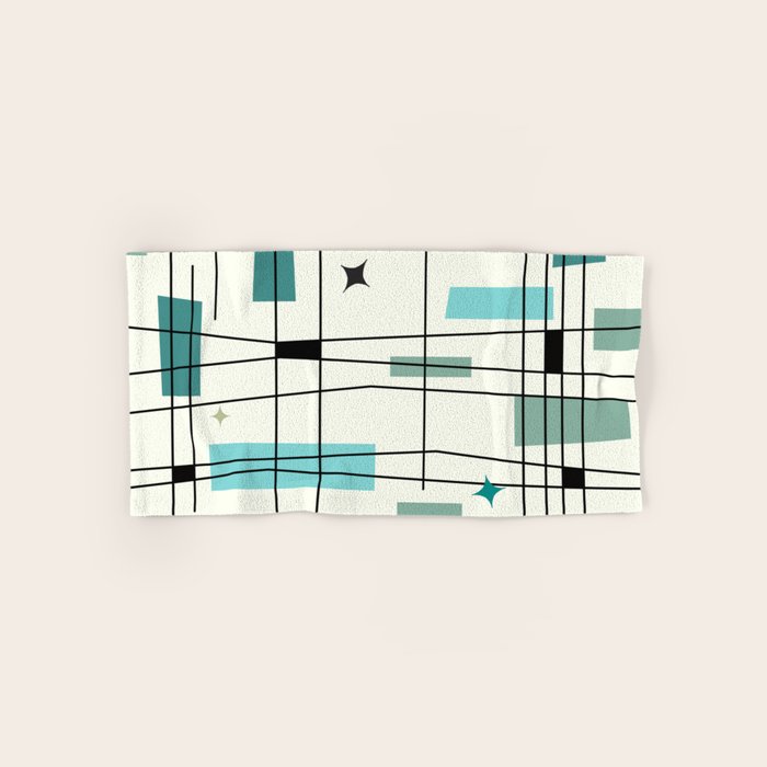 Mid Century Art Bauhaus Style Bath Towel Gallery Image 1