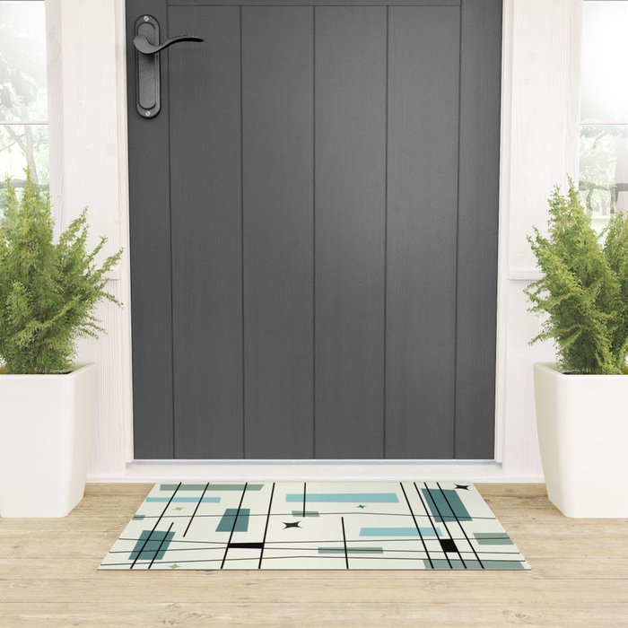 Mid Century Art Bauhaus Style Welcome Mat Gallery Image 3