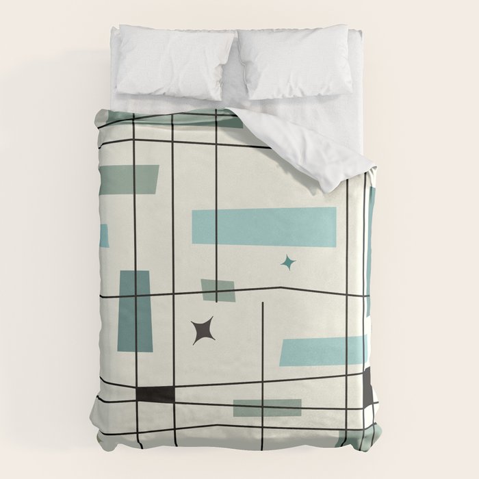 Mid Century Art Bauhaus Style Duvet Cover Gallery Image 6