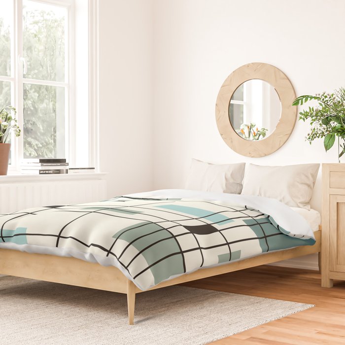 Mid Century Art Bauhaus Style Duvet Cover Gallery Image 2