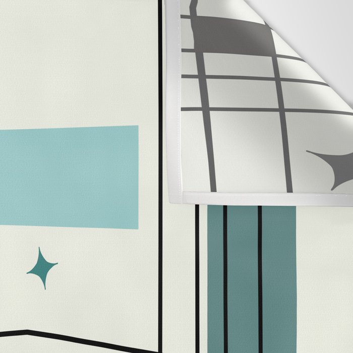 Mid Century Art Bauhaus Style Wall Tapestry Gallery Image 3