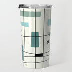 Mid Century Art Bauhaus Style Travel Mug Gallery Image 3