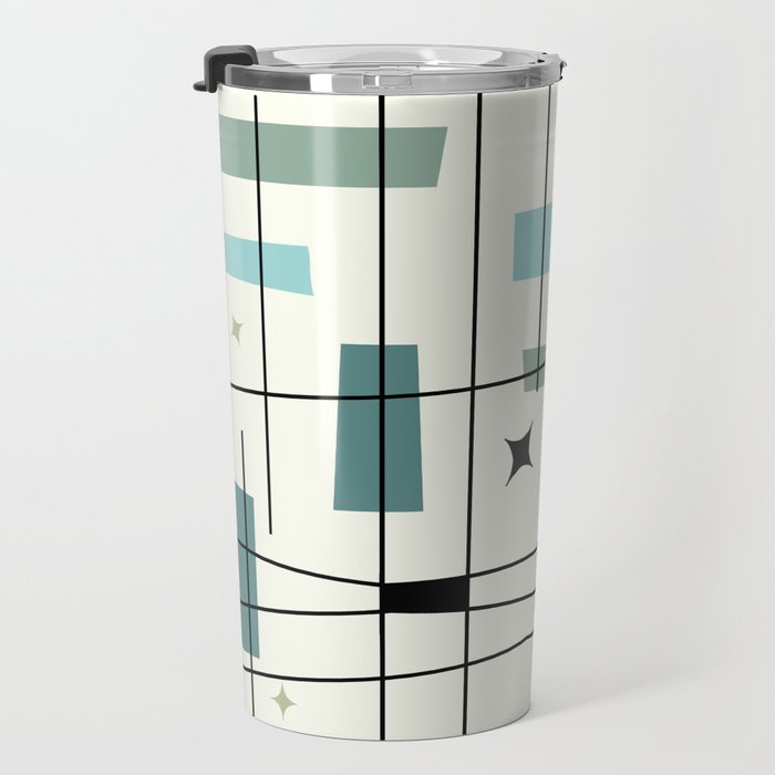 Mid Century Art Bauhaus Style Travel Mug Gallery Image 3
