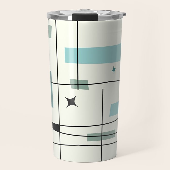 Mid Century Art Bauhaus Style Travel Mug Gallery Image 1