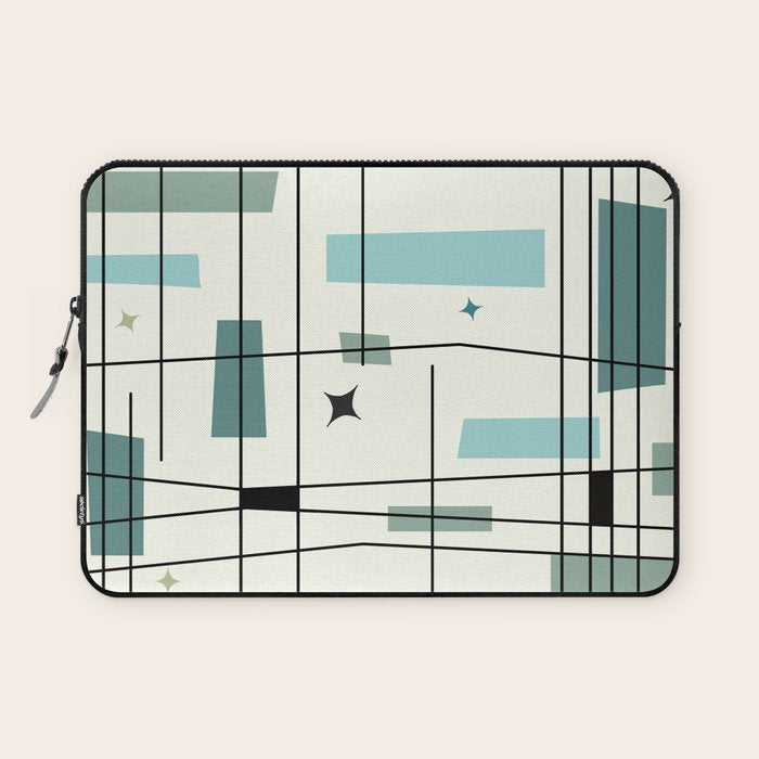 Mid Century Art Bauhaus Style Laptop Sleeve Gallery Image 1